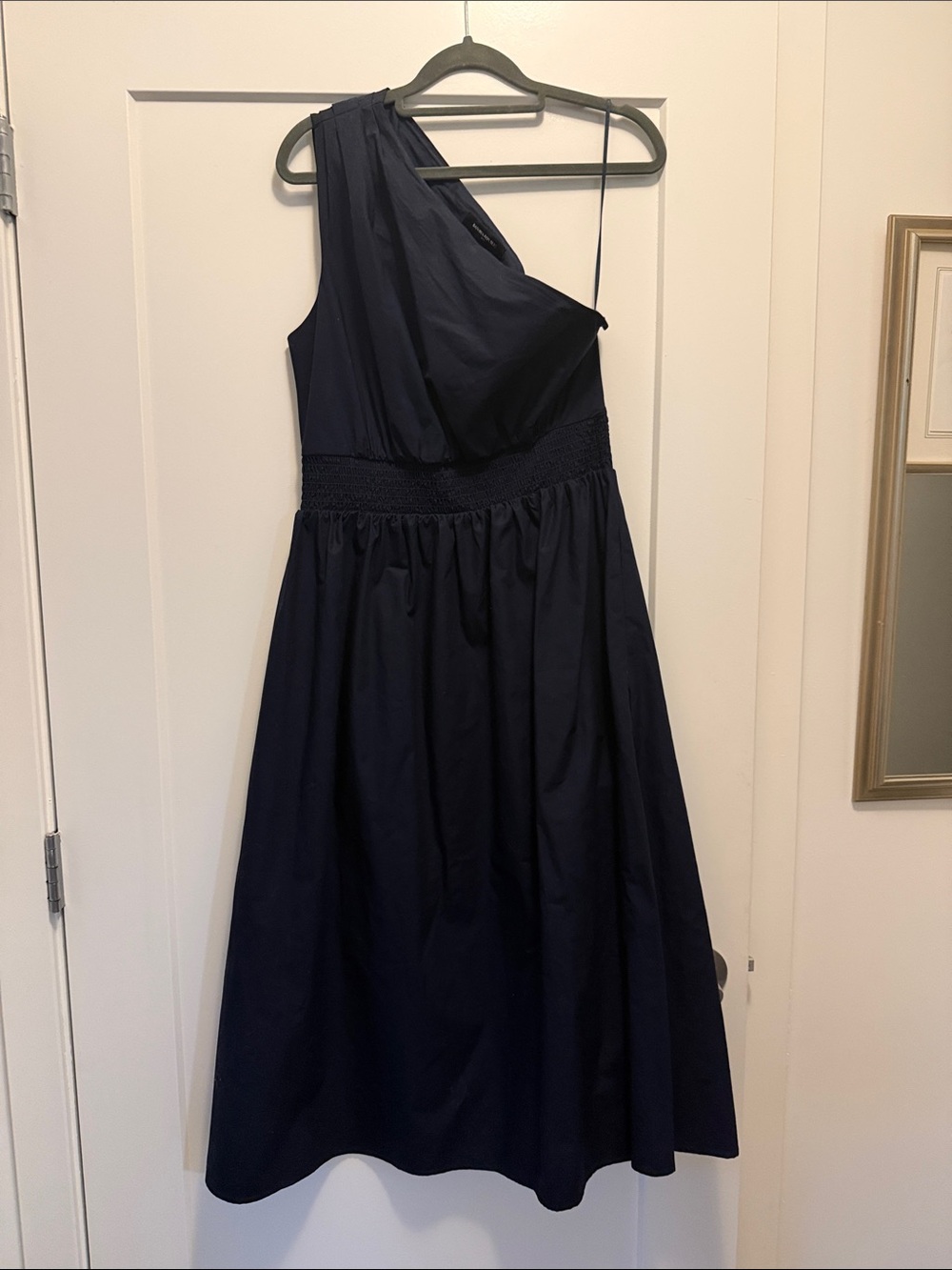 Banana Republic Navy One-Shoulder Dress